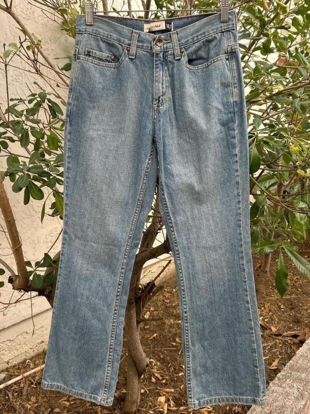 Vintage 2000s Anchor Blue Bootcut Jeans Mens 28x30 Y2K Medium Wash Denim
